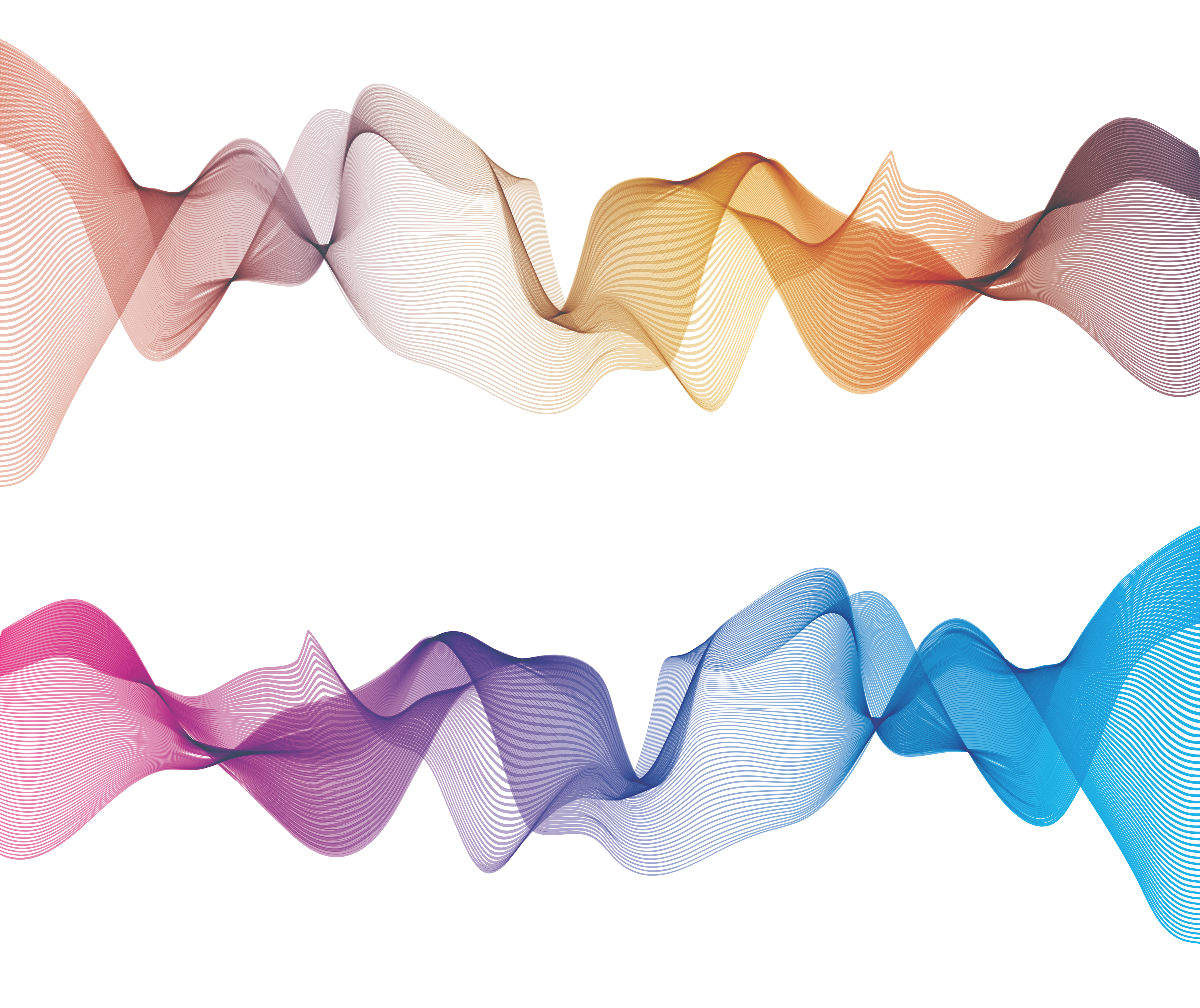Decorative Elements Color Dynamic Wave Euclidean Vector Clipart