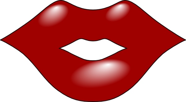 Red Lips Vector In Open Office Drawing Clipart