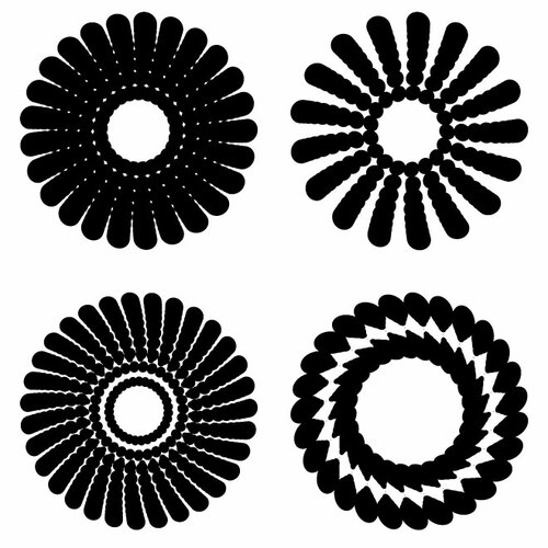Black Decorative Circular Shapes Clipart
