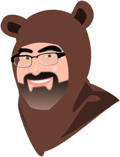 Man In Bear Costume Clipart