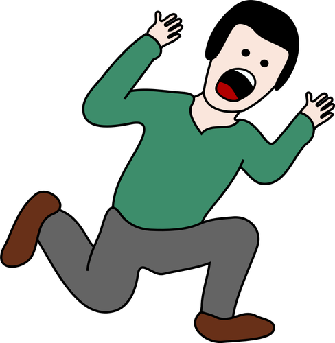 Scared Man Clipart