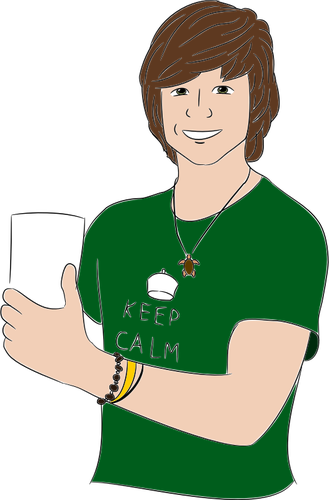 Of Young Man Showing Thumbs Up Clipart