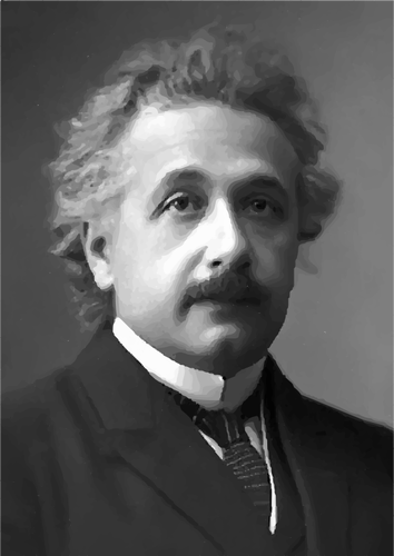 Einstein At Younger Age Portrait Clipart