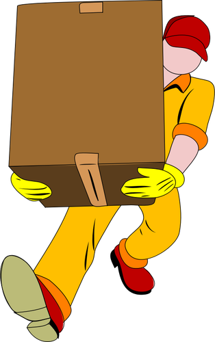 Heavy Parcel Delivery Clipart