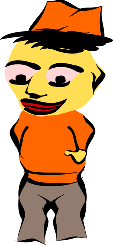 Of Yellow Faced Male Doll Clipart