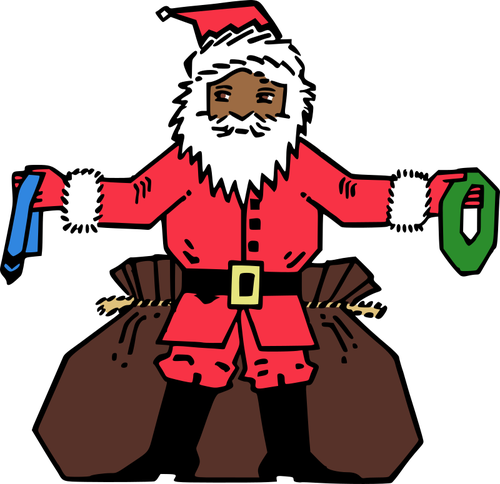 Santa Giving Presents Image Clipart