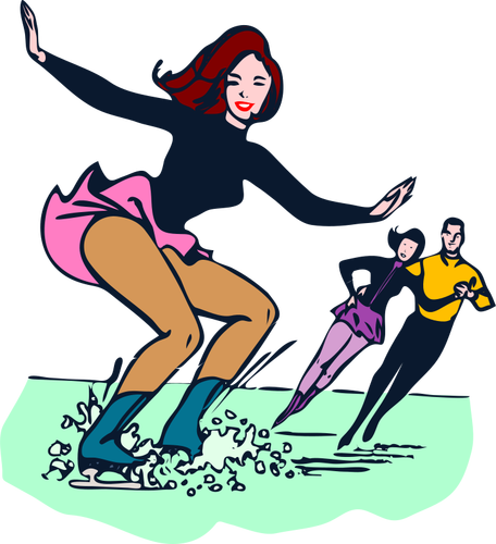 Of Skaters Clipart