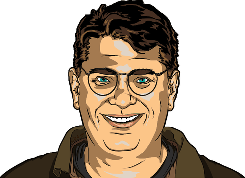 Friendly Guy With Glasses Smiling Clipart