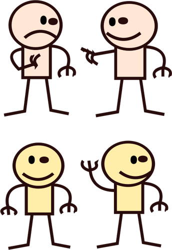 Of Stick Man Selection Clipart