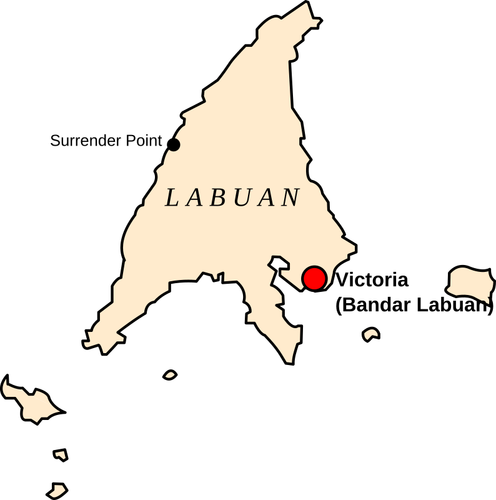 Map Of Labuan, Malaysia Clipart