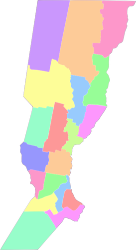 Map Of Regions In Santa Fe Provence In Color Clipart