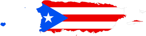 Puerto Rico Map And Flag Clipart