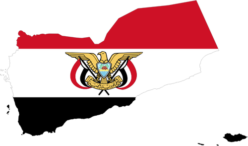 Yemen Map Flag Clipart