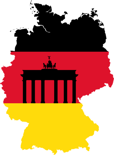 Germany Flag And Map Clipart