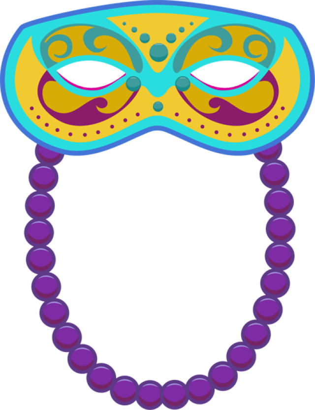Mardi Orleans And Gras Mask In Frames Clipart