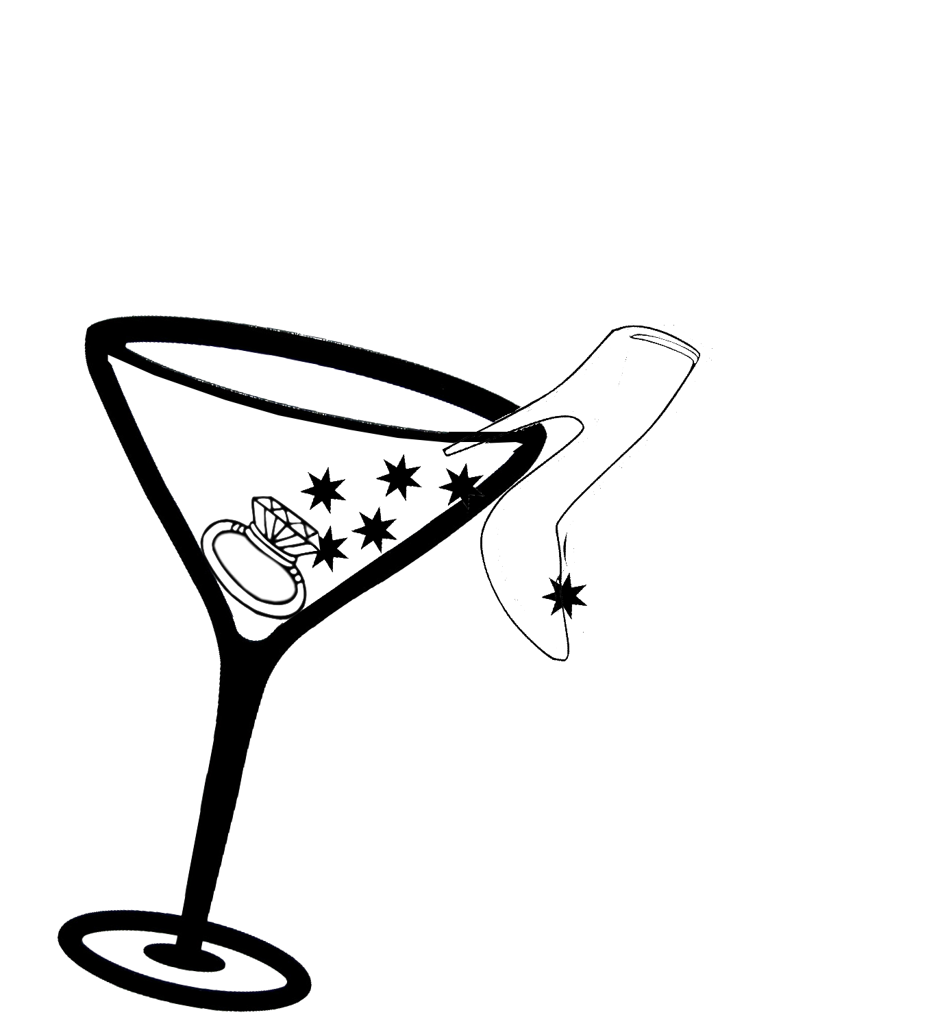 Martini Glass Image Of Bachelorette 2 Images Clipart