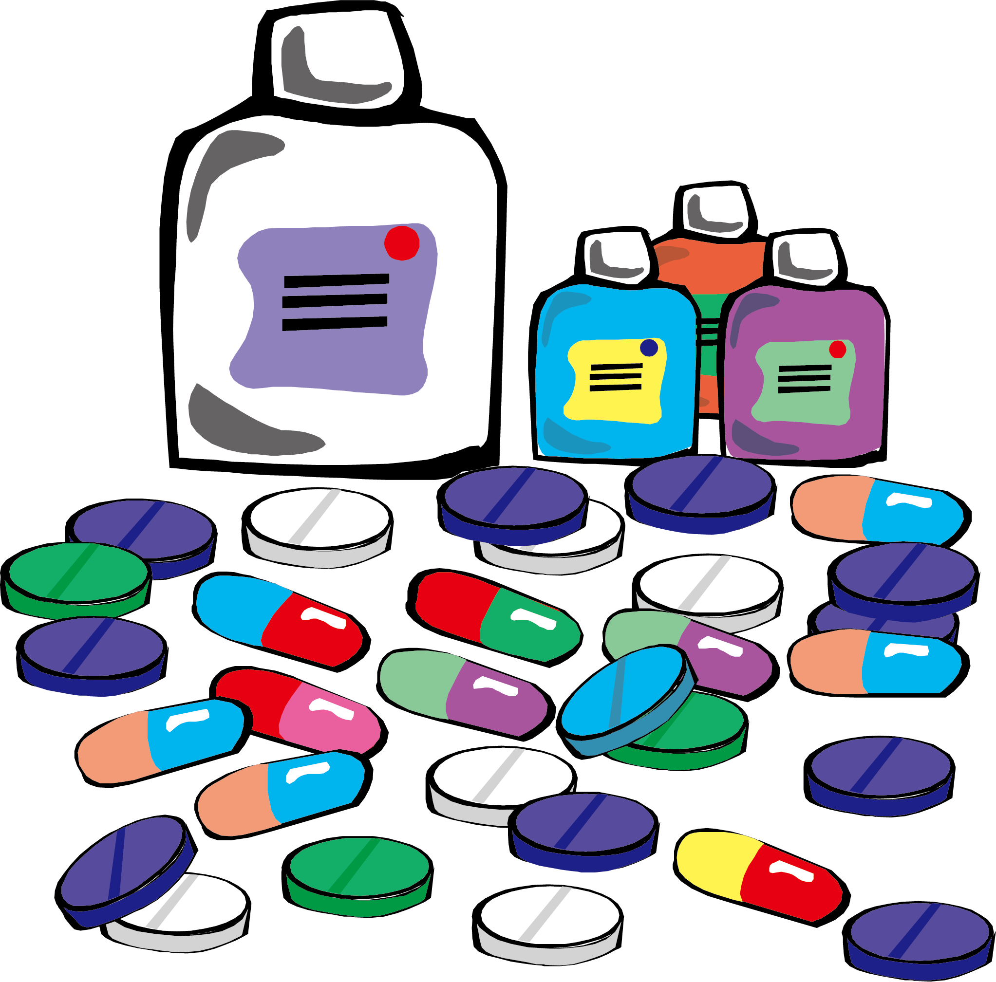 Download Pharmaceutical Prescription Tablet Drug Medicine Pills Clipart