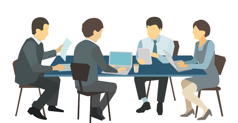 People Meeting Business Illustration Desk Free Photo PNG Clipart