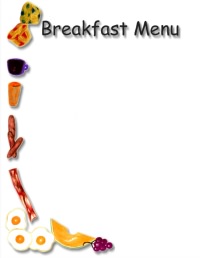 Breakfast Menu Png Image Clipart