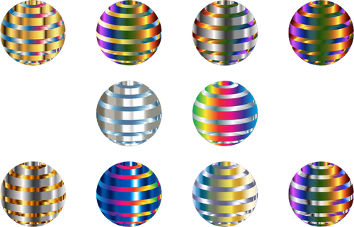 Metallic Spheres Clipart