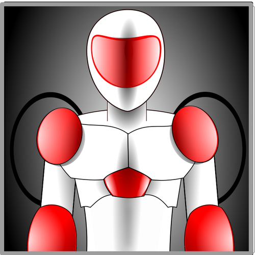 Red And Grey Robot Avatar Clipart