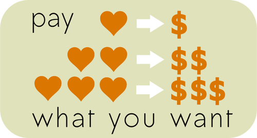 Pay What You Want Sticker Clipart