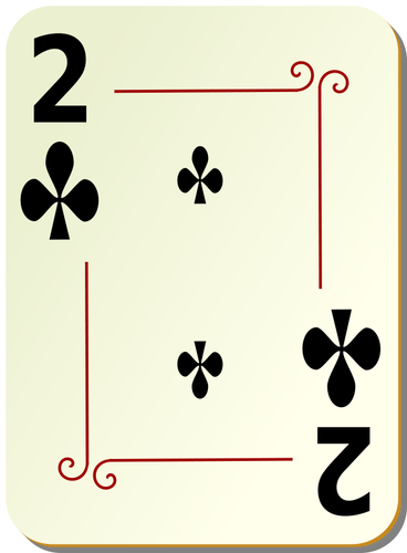 Two Of Clubs Clipart