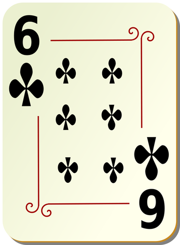 Six Of Clubs Clipart