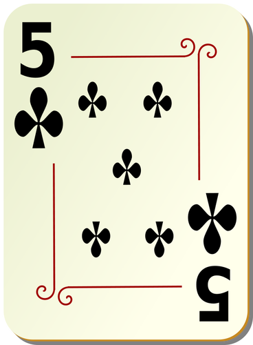 Five Of Clubs Clipart