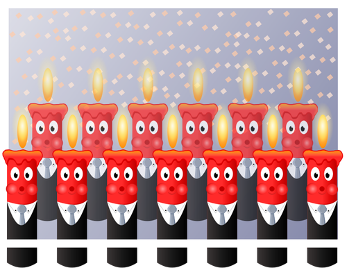Of Birthday Candles In Suit Clipart