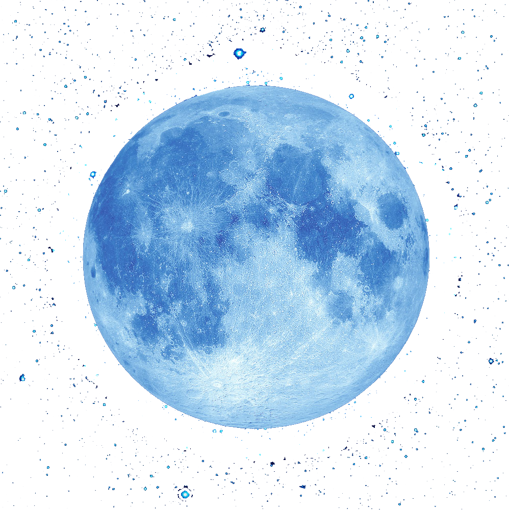 Blue And Full Sky Moon The Clipart