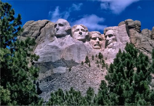 Presidents On Mount Rushmore Clipart