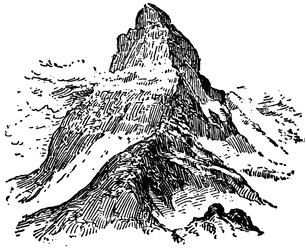 Mountain Peak Black And White The Wallpaper Clipart