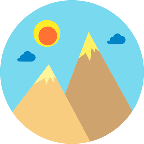 Flat-Shaded Mountains Clipart