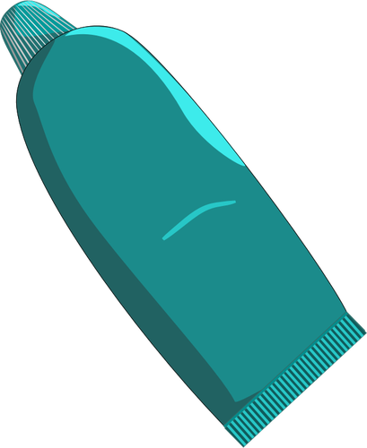 Of Toothpaste In Turquoise Tube Clipart