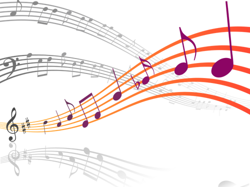 Wavy Musical Notes Clipart