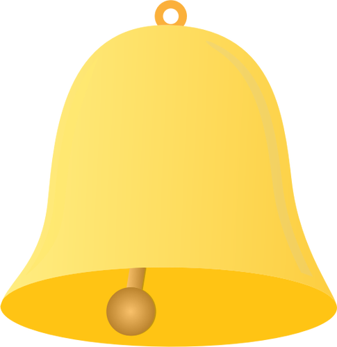 Of Yellow Bell Symbol Clipart