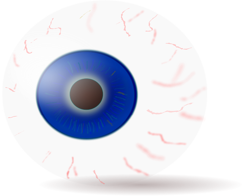 Of An Eyeball Complete With Veins Clipart