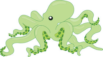 Green Octopus Png Images Clipart