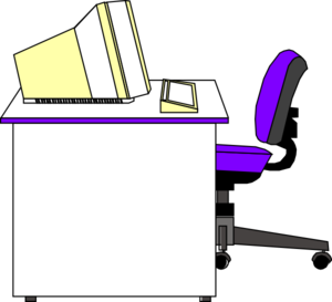 Office Desk White At Clker Vector Clipart
