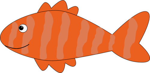 Orange Striped Fish Clipart