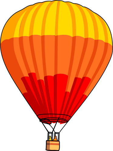 Of Red And Orange Air Balloon Clipart