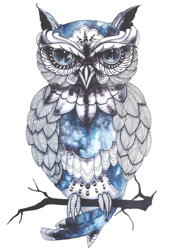 Owl Little Tattoo Flash Idea Cartoon Clipart