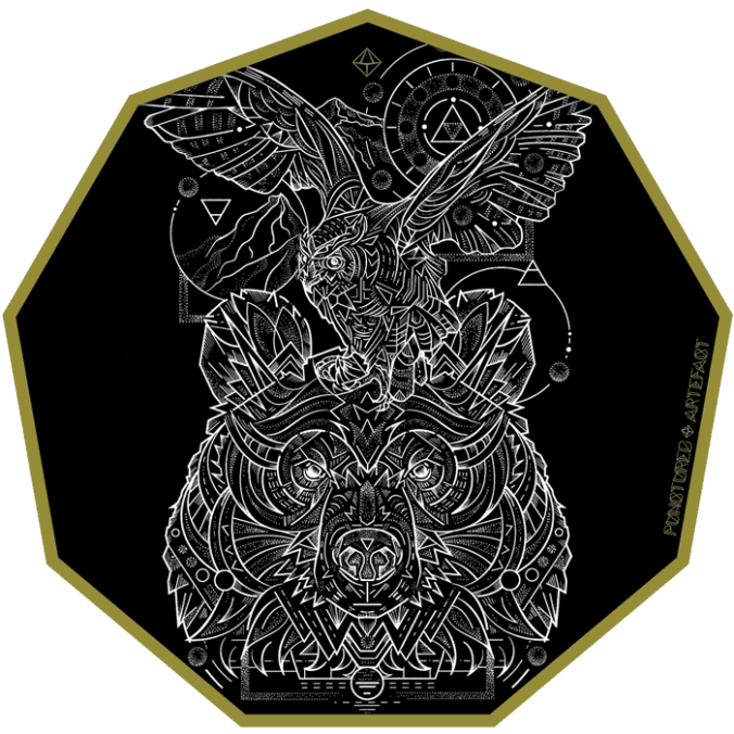 Owl Great Art Geometry Horned Sacred Clipart