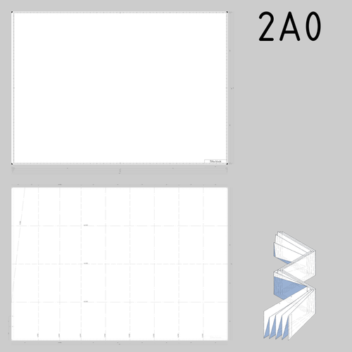 2A0 Sized Technical Drawings Paper Template Clipart