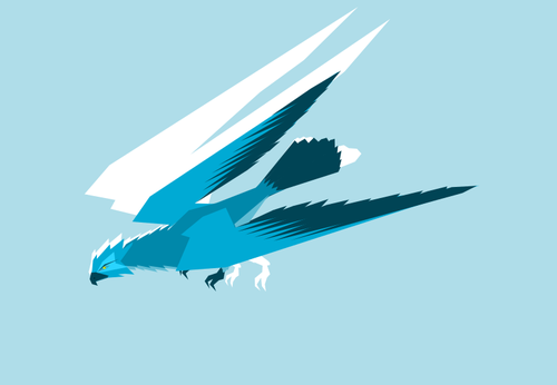 Low Poly Drawing Of Hawk Clipart