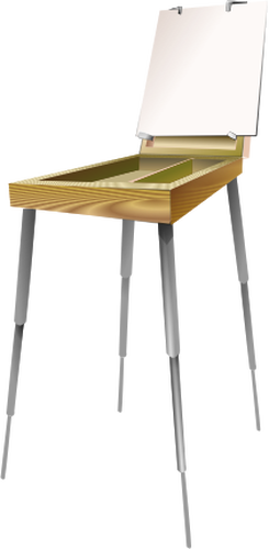 Of Painter'S Box On Thin Legs Clipart