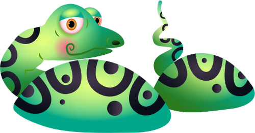 Drawing Of Sad Snake In A Lake Clipart