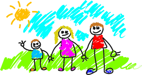 Simple Drawing Of A Family Clipart