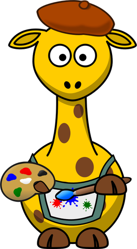 Painter Giraffe Clipart